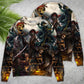 Skull Fantasy Ghost Pirate Art Style – Sweater - Ugly Christmas Sweater