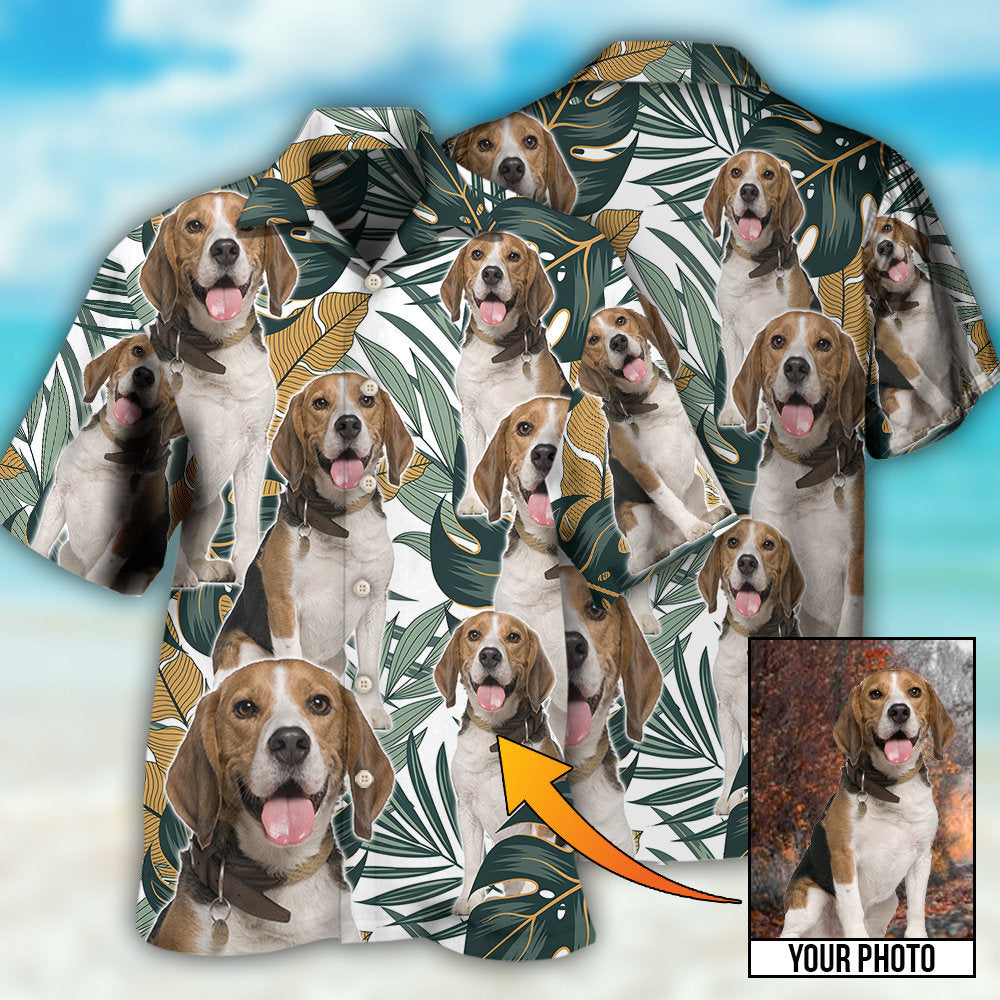 Summer Aloha Dog Custom Photo - Hawaiian Shirt