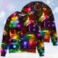 Christmas Dancing Santa Tree Snowman Neon Light – Sweater - Ugly Christmas Sweater