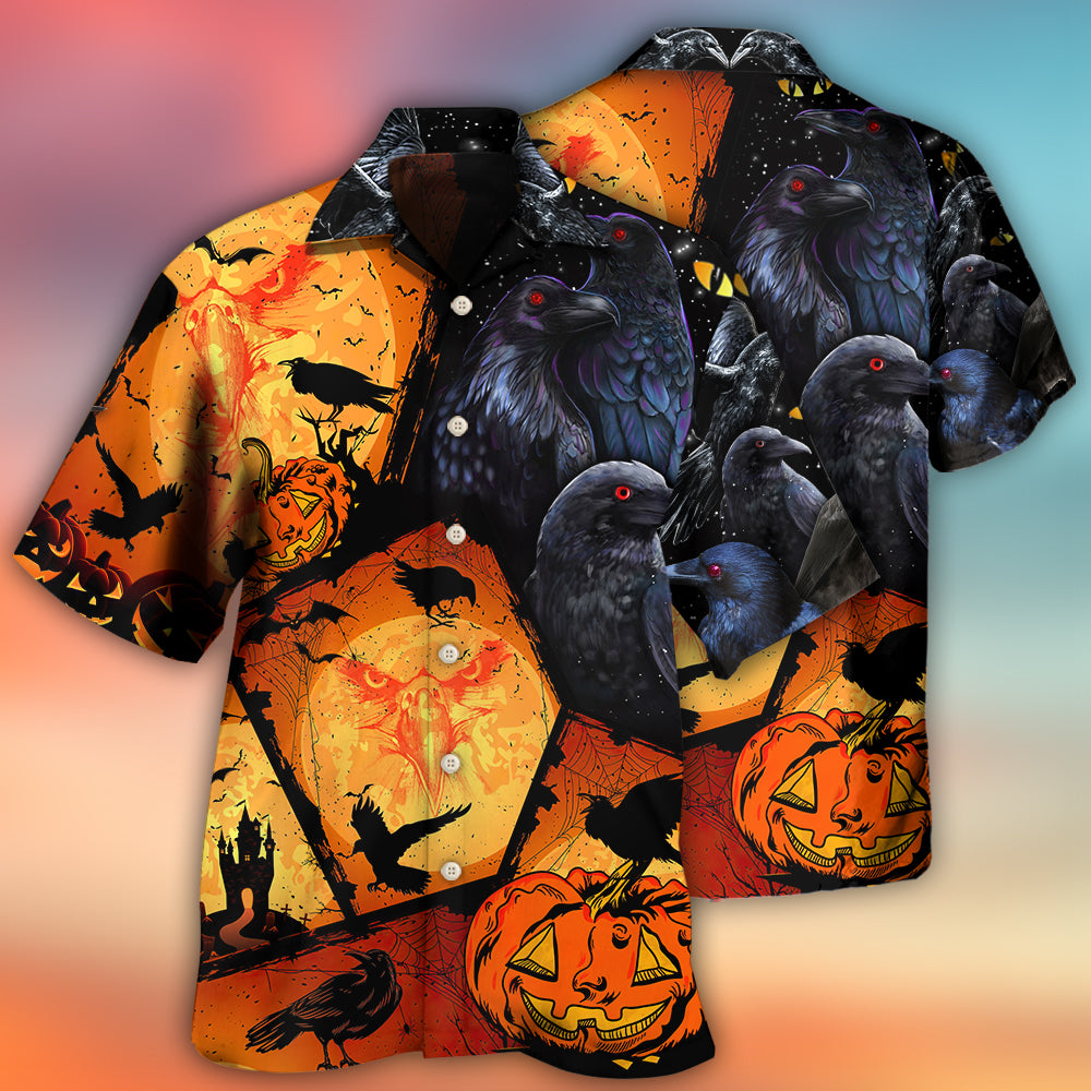 Halloween Raven And Pumpkin Spooky – Hawaiian Shirt