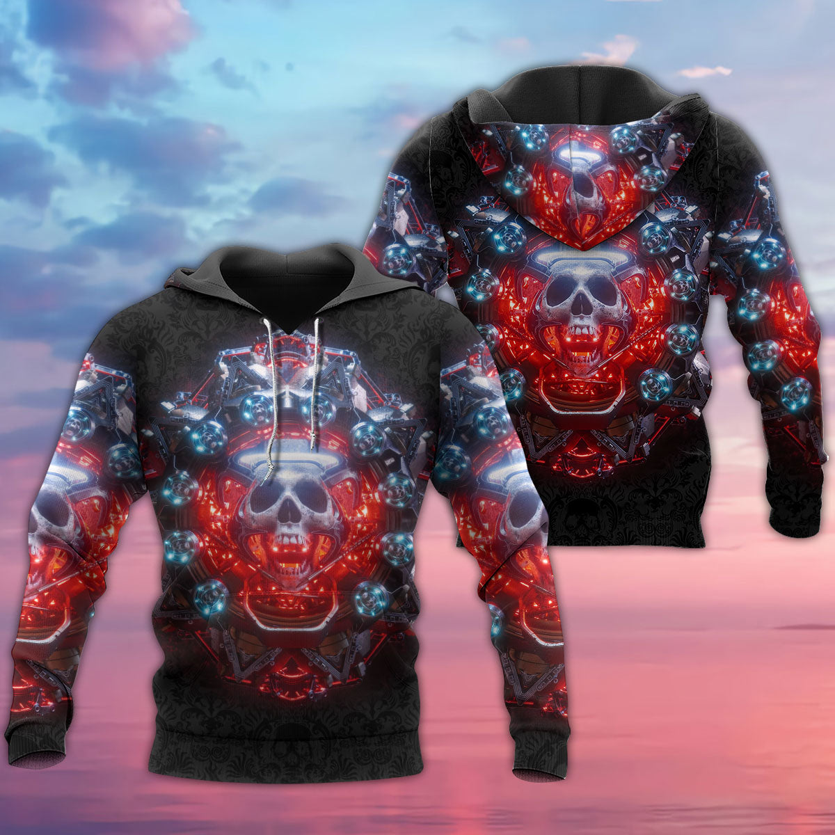 Skull Electric Dream Quote Art – 3D Hoodie
