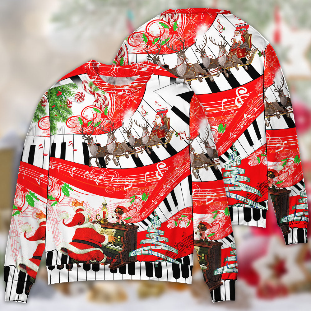 Christmas Love Music Happy Life – Sweater - Ugly Christmas Sweater