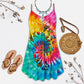 Hippie Peaceful Butterfly Summer Vibes Limited 3 – Women's Summer Sleeveless V-Neck Camisole Dress