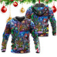 Christmas Dragon Light Art - 3D Hoodie