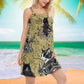 Strong Warrior Cat Vintage – Women's Summer Sleeveless V-Neck Camisole Dress