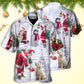 Christmas Santa With Animals And Snowman Art – Hawaiian Shirt