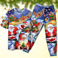 Christmas Funny Santa Claus Happy Xmas Is Coming Art Style Nice - Pajamas Short Sleeve - Owls Matrix LTD