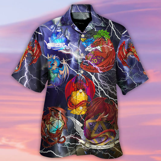 Fantasy Dice Dragon Thunder Art – Hawaiian Shirt
