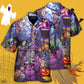 Funny Halloween Witch And Pumpkin Magical Forest Art - Hawaiian Shirt