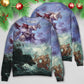 Christmas Santa Dark Fantasy Art – Sweater - Ugly Christmas Sweater
