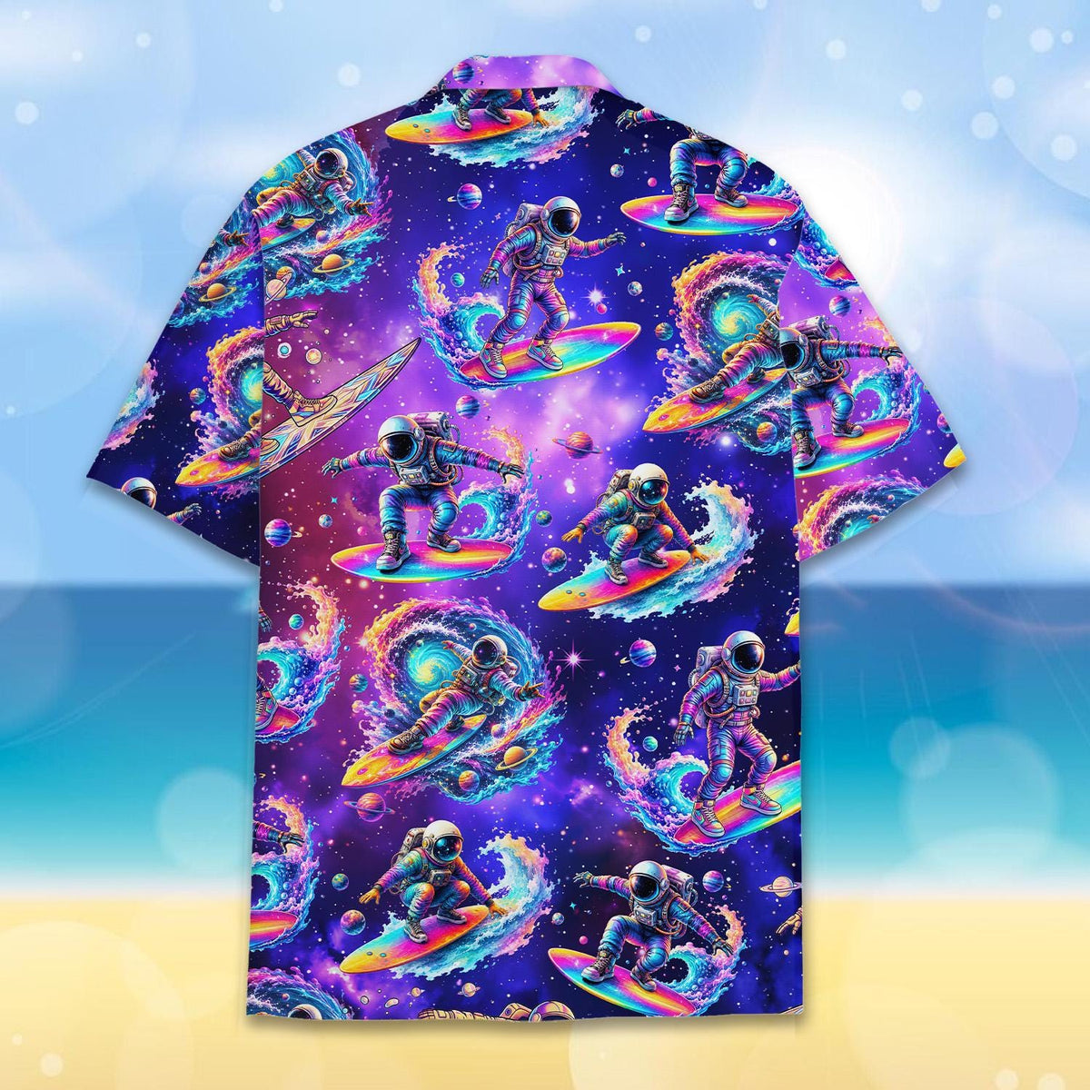 Cosmic Astronaut Vibrant Space Wave – Hawaiian Shirt