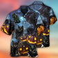 Halloween Black Cat Dark Night - Hawaiian Shirt