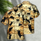 Black Cat Love Music Note Vintage Style - Hawaiian Shirt
