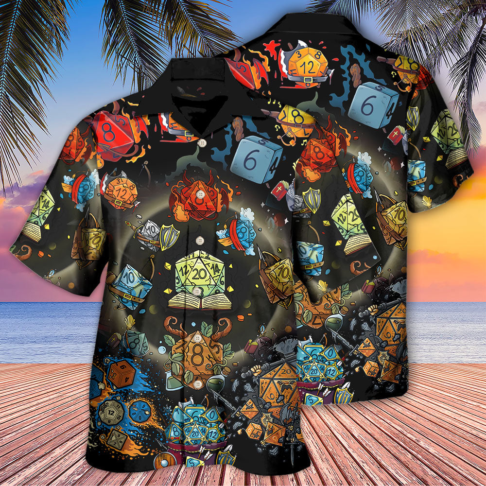 D20 Fantasy Dungeon Dice Adventure – Hawaiian Shirt