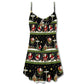 Christmas Santa Big Night – Women's Summer Sleeveless V-Neck Camisole Dress
