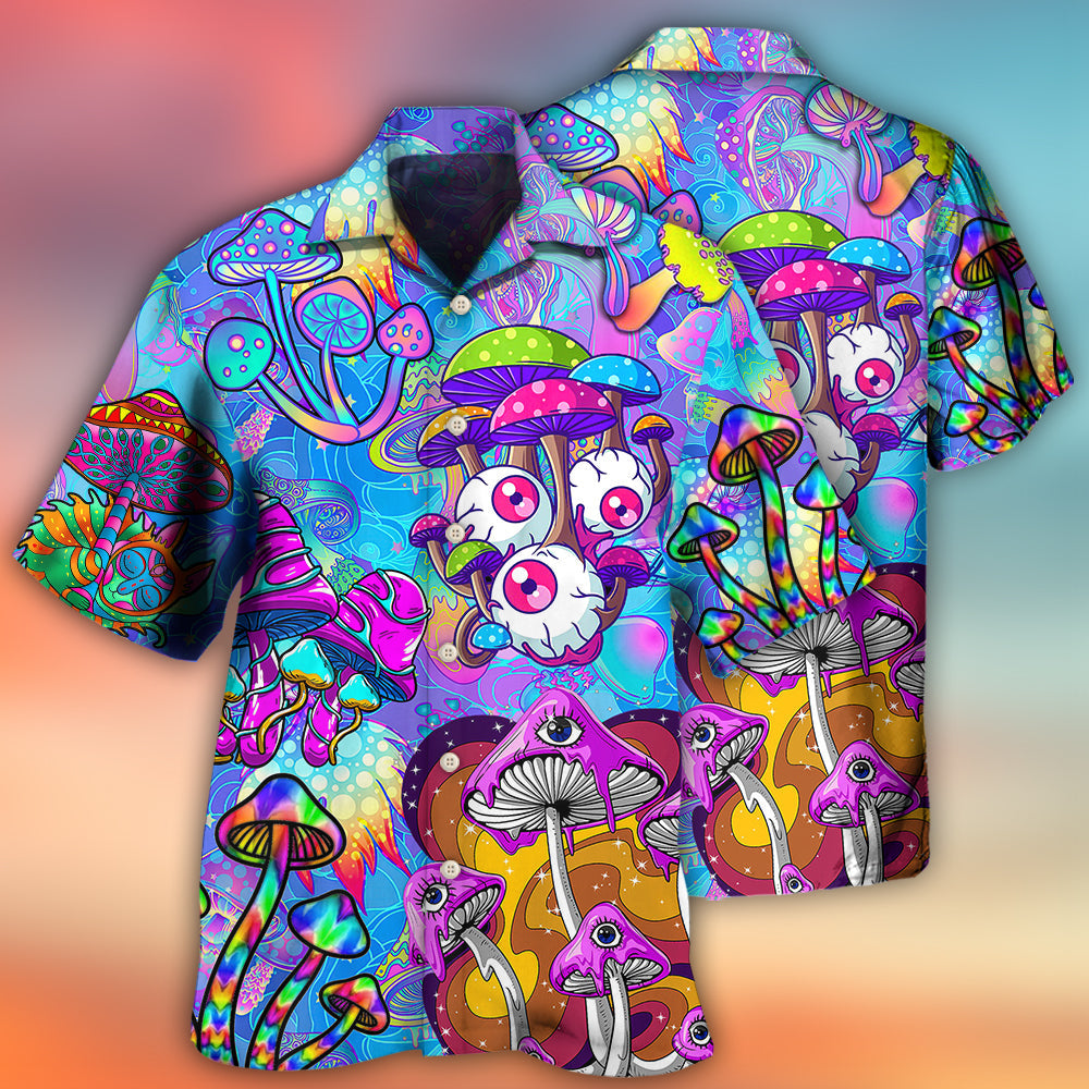 Hippie Mushroom Colorful Psychedelic Style – Hawaiian Shirt