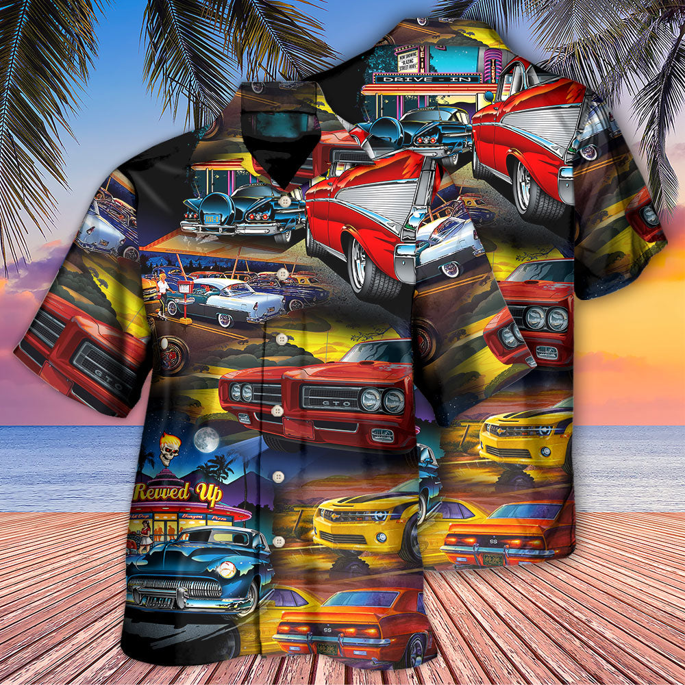 Muscle Car Family Lifestyle Art - Hawaiian Shirt