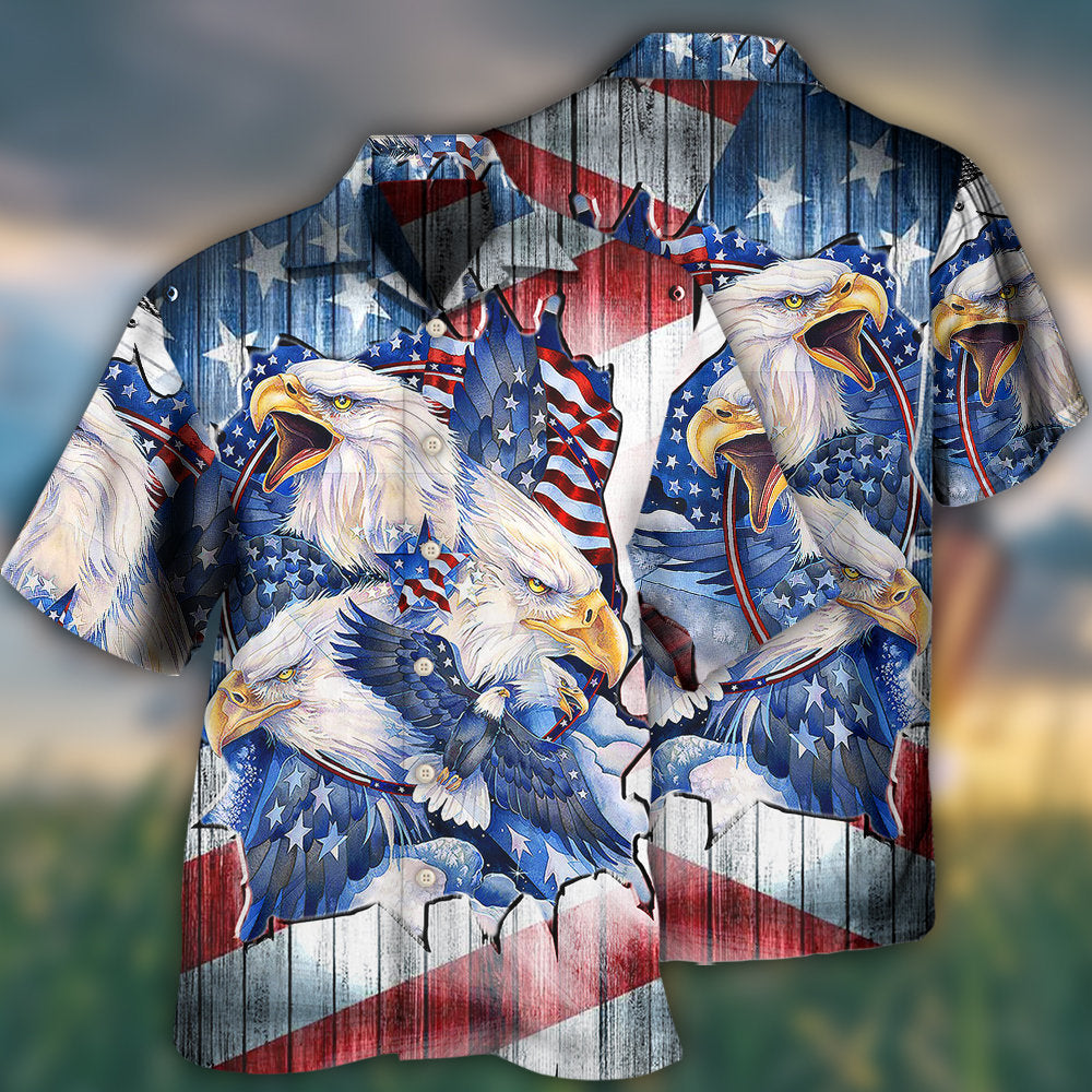American Eagle Proud Patriotic Art – Hawaiian Shirt