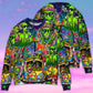 Hippie Space Alien Cosmic Art – Sweater - Ugly Christmas Sweater