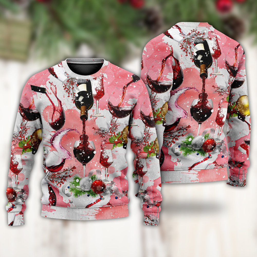 Christmas Wine Lover Holiday Style – Sweater - Ugly Christmas Sweater
