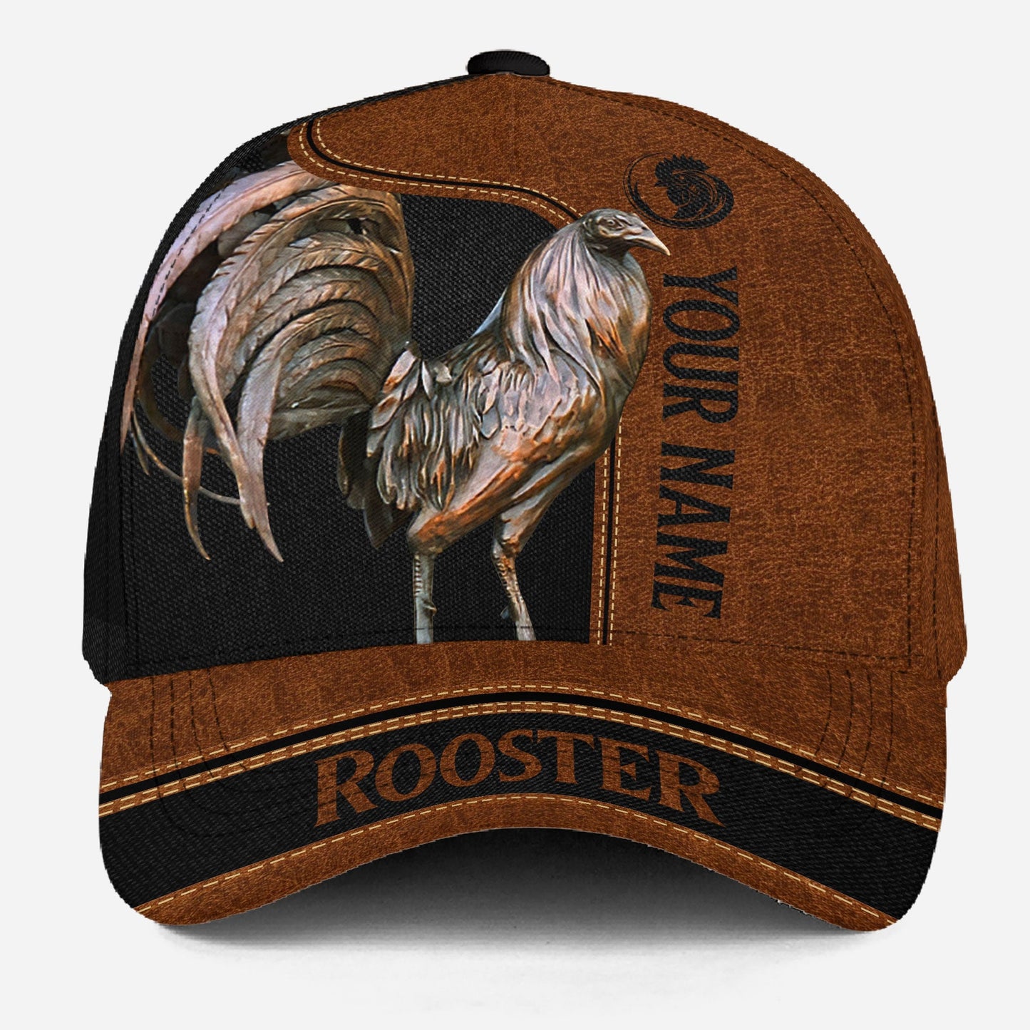 Rooster Leather Personalized Name – Classic Cap