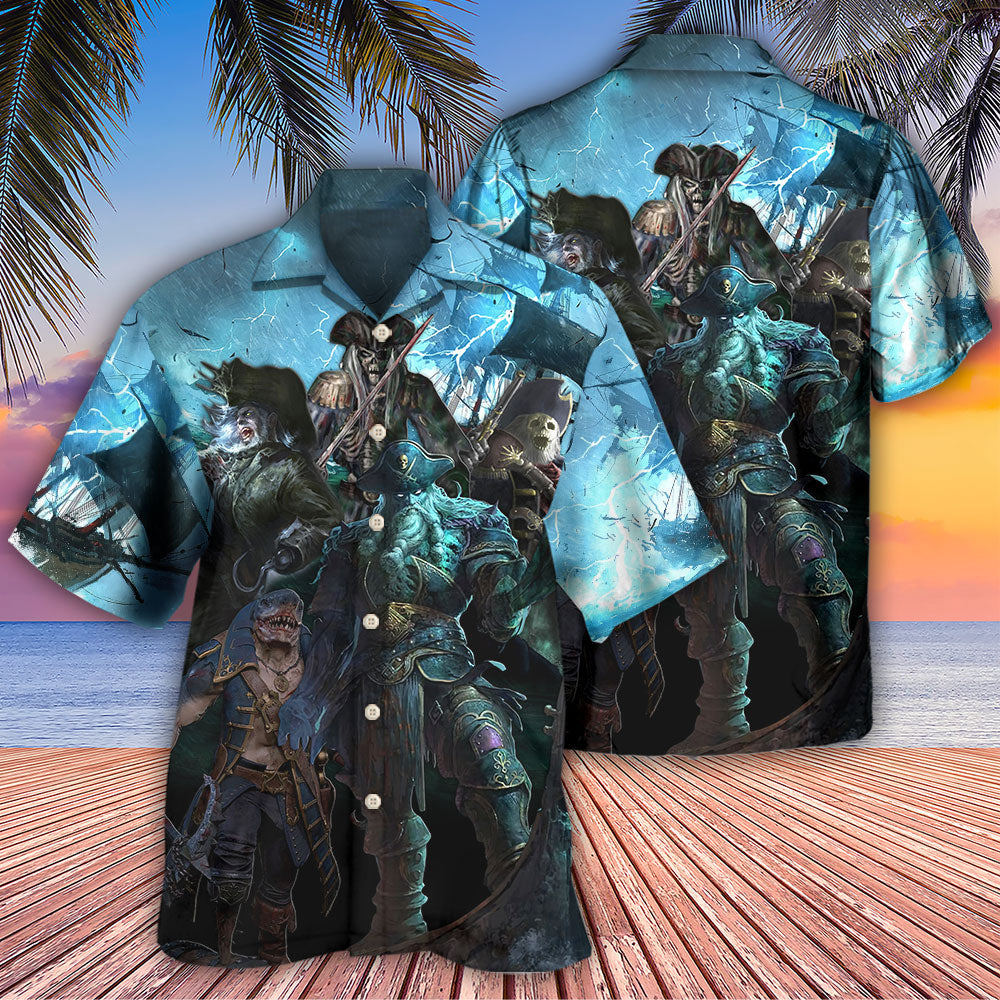Pirate Monster Stormy Sea Fantasy – Hawaiian Shirt
