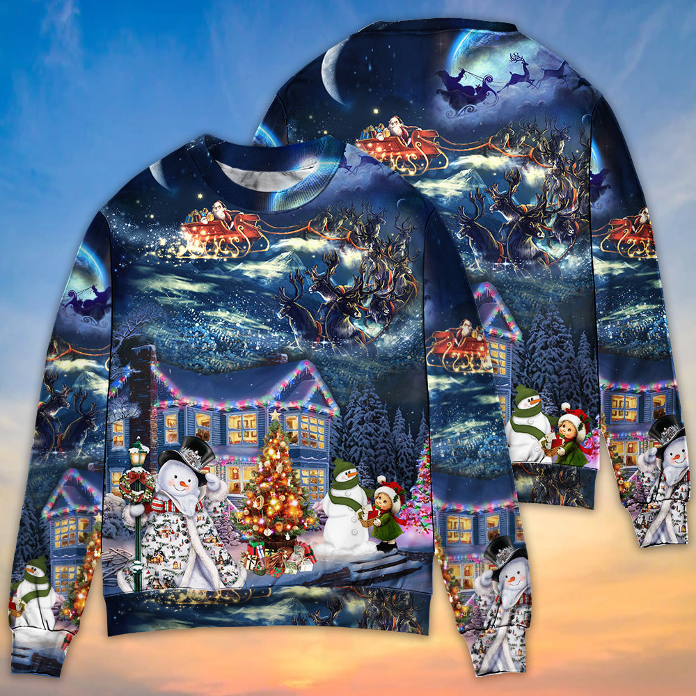 Christmas Santa Family Love Light Art – Sweater - Ugly Christmas Sweater