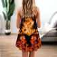 Dragon Fireball Madness – Women's Summer Sleeveless V-Neck Camisole Dress