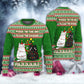 Cat Wrecks Tree Meowy Christmas – Sweater - Ugly Christmas Sweater