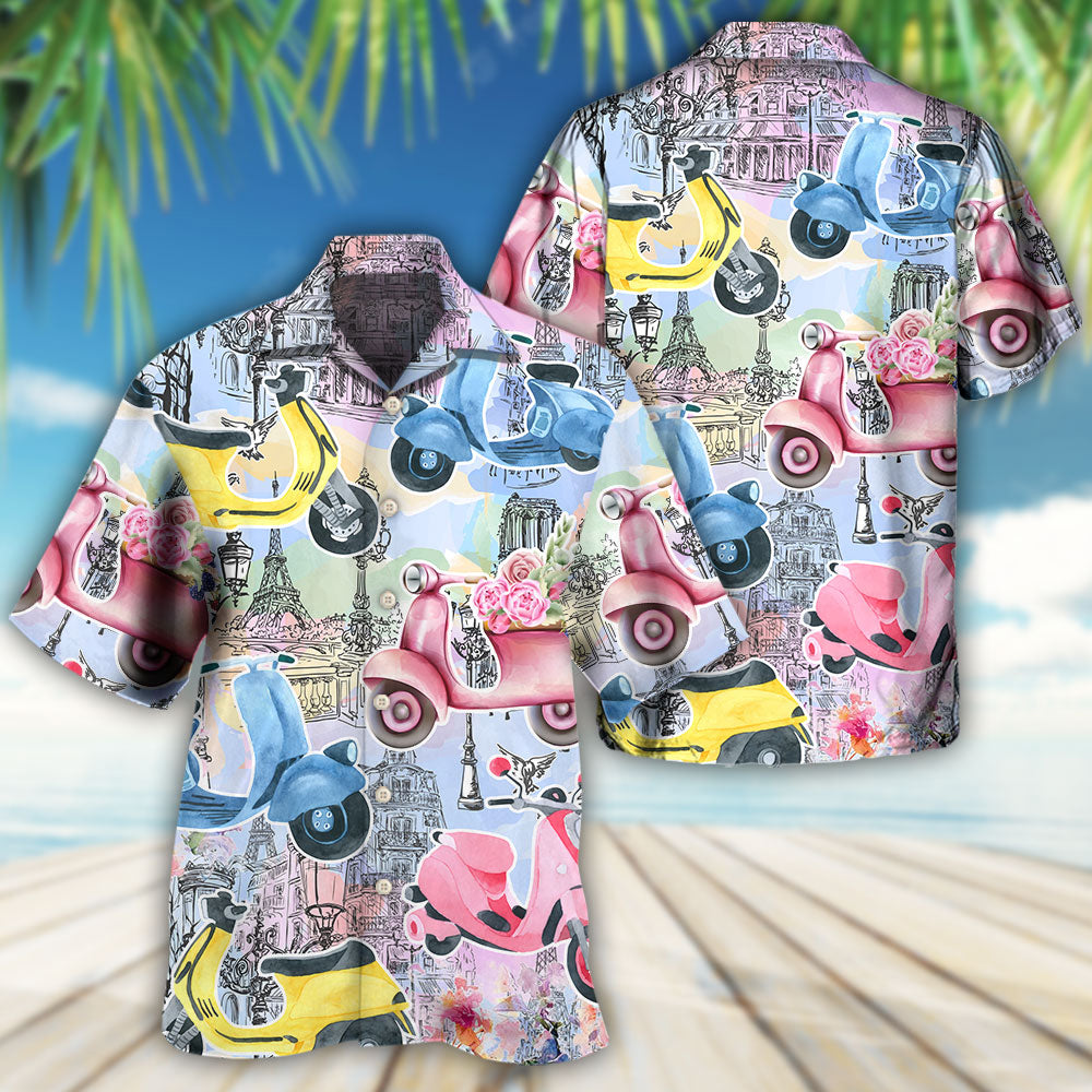 Scooter And City Urban Art – Hawaiian Shirt