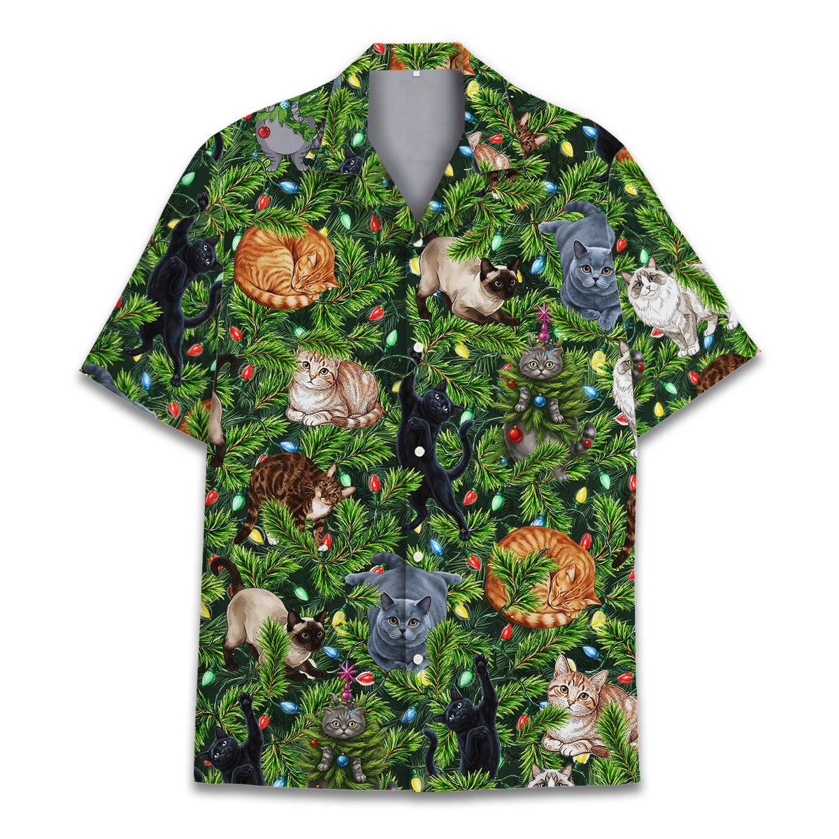 Christmas Cat Tree Funny Holiday – Hawaiian Shirt