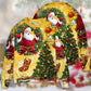 Christmas Tree Yellow Santa Claus – Sweater - Ugly Christmas Sweater