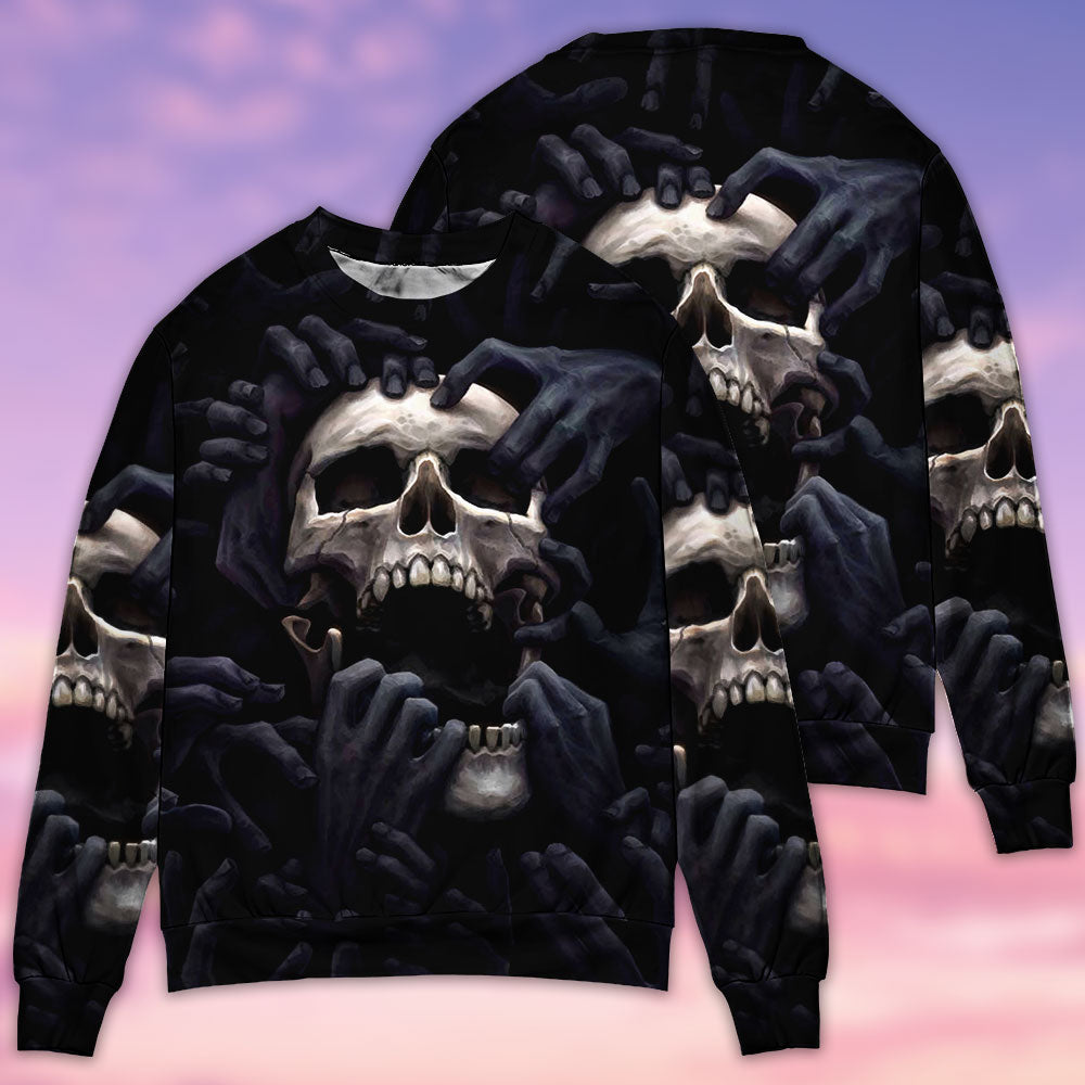 Skull Love Darkness Art Style – Sweater - Ugly Christmas Sweater