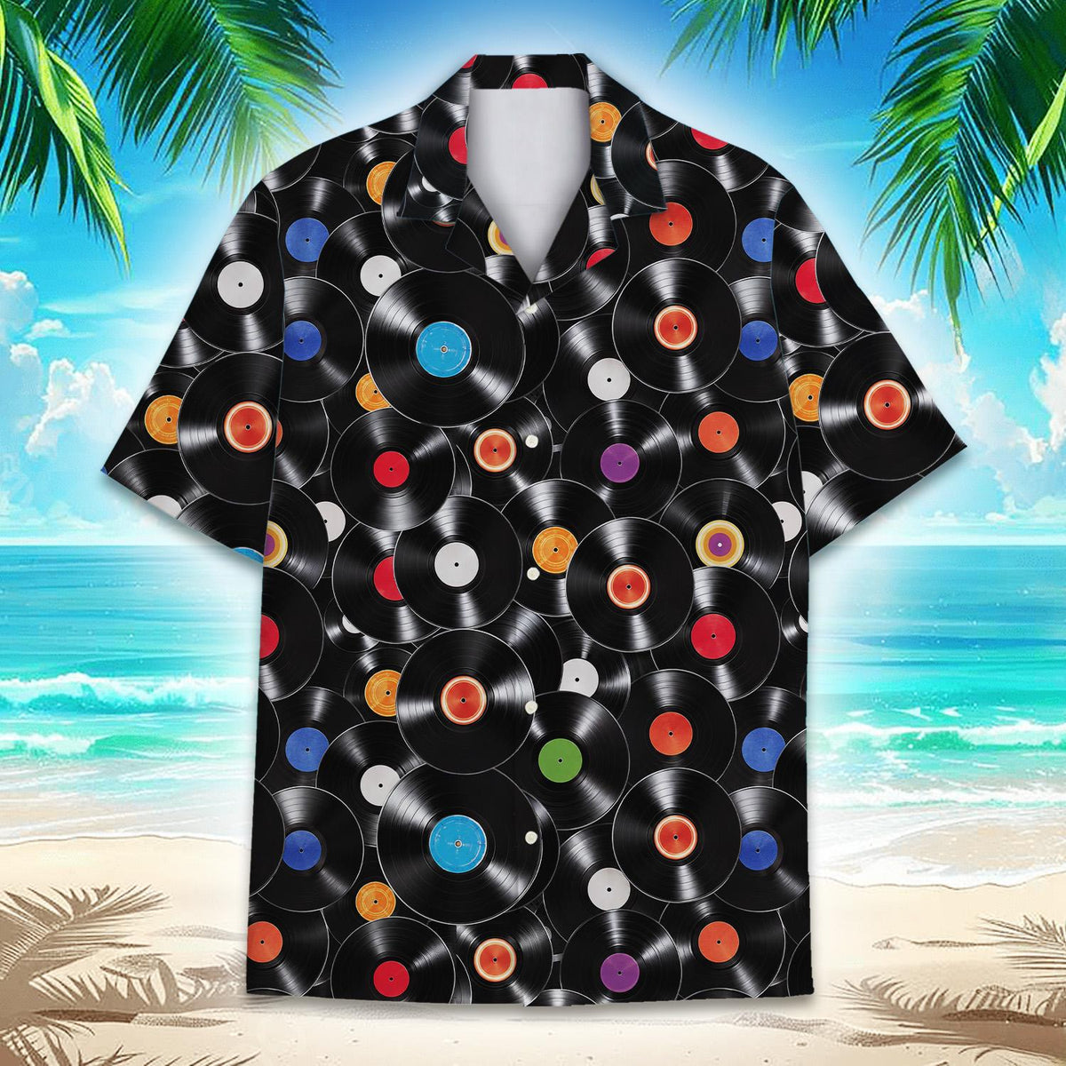 Vinyl Record Retro Colorful Music Lover – Hawaiian Shirt