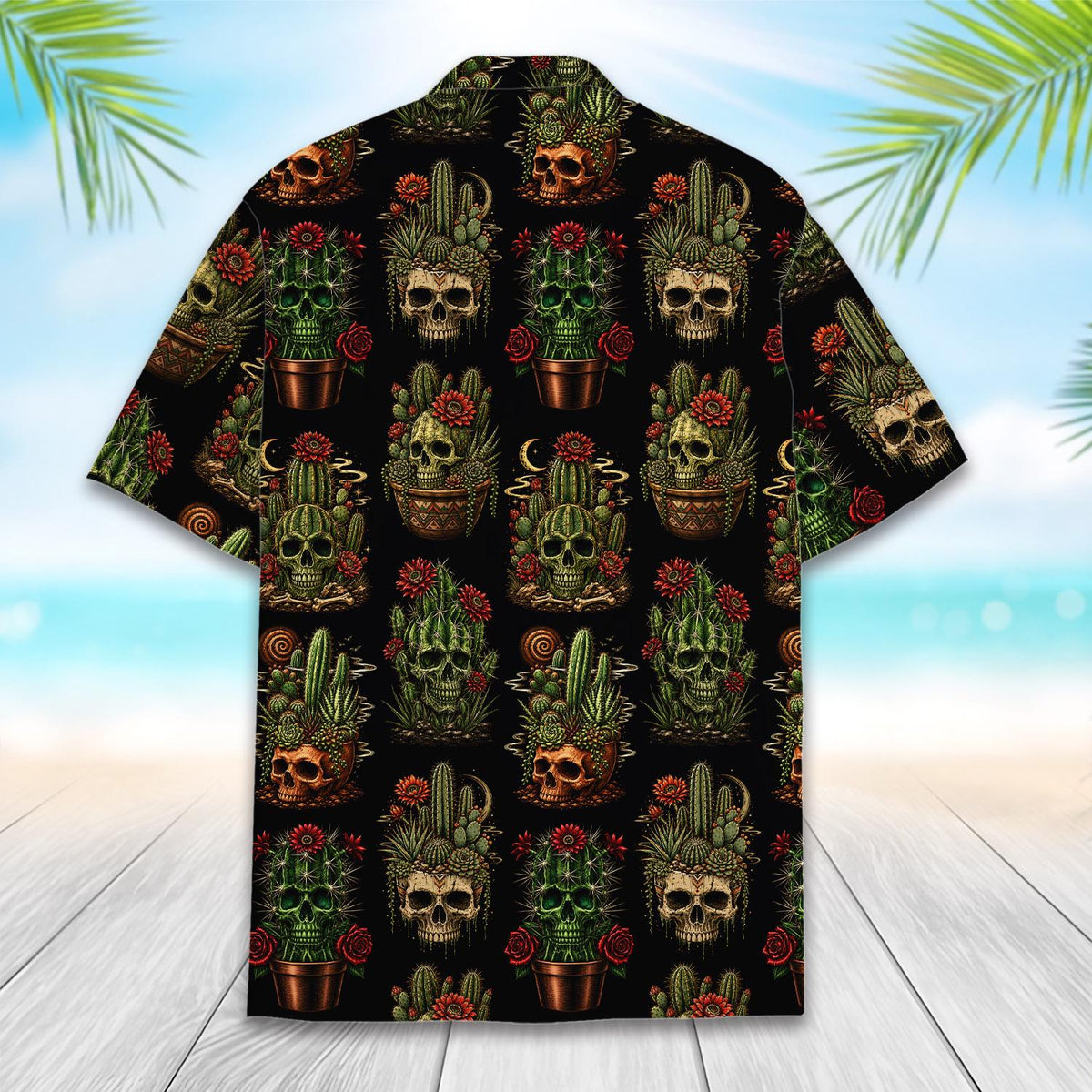 Gothic Cactus Skull Desert Succulent Floral – Hawaiian Shirt