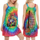 Horse Racing Club Leather Style – Women's Summer Sleeveless V-Neck Camisole Dress