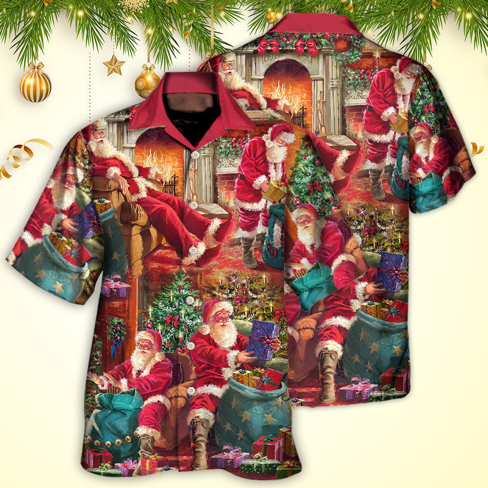 Christmas Santa Story Cozy Holiday Art – Hawaiian Shirt