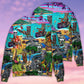 Skull And Tiki Summer Vibe Art – Sweater - Ugly Christmas Sweater