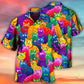 Funny Cat Colorful Art Style – Hawaiian Shirt