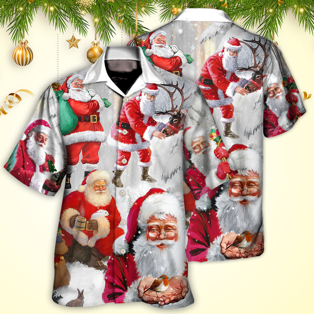 Christmas Santa Story Funny Holiday Art – Hawaiian Shirt