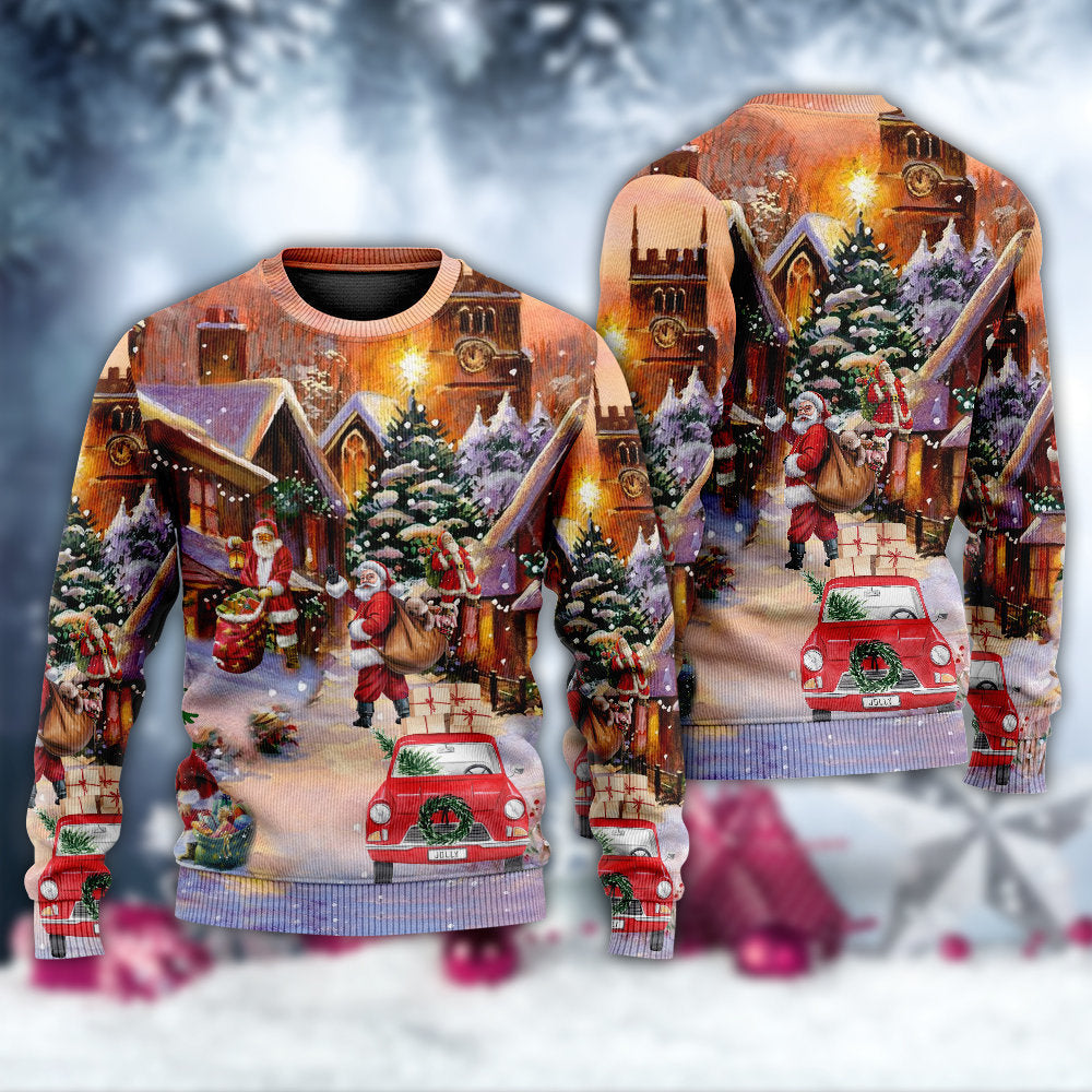 Christmas Santa Is Delivering Love – Sweater - Ugly Christmas Sweater