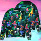 Hippie Mushroom Galaxy Neon Art – Sweater - Ugly Christmas Sweater