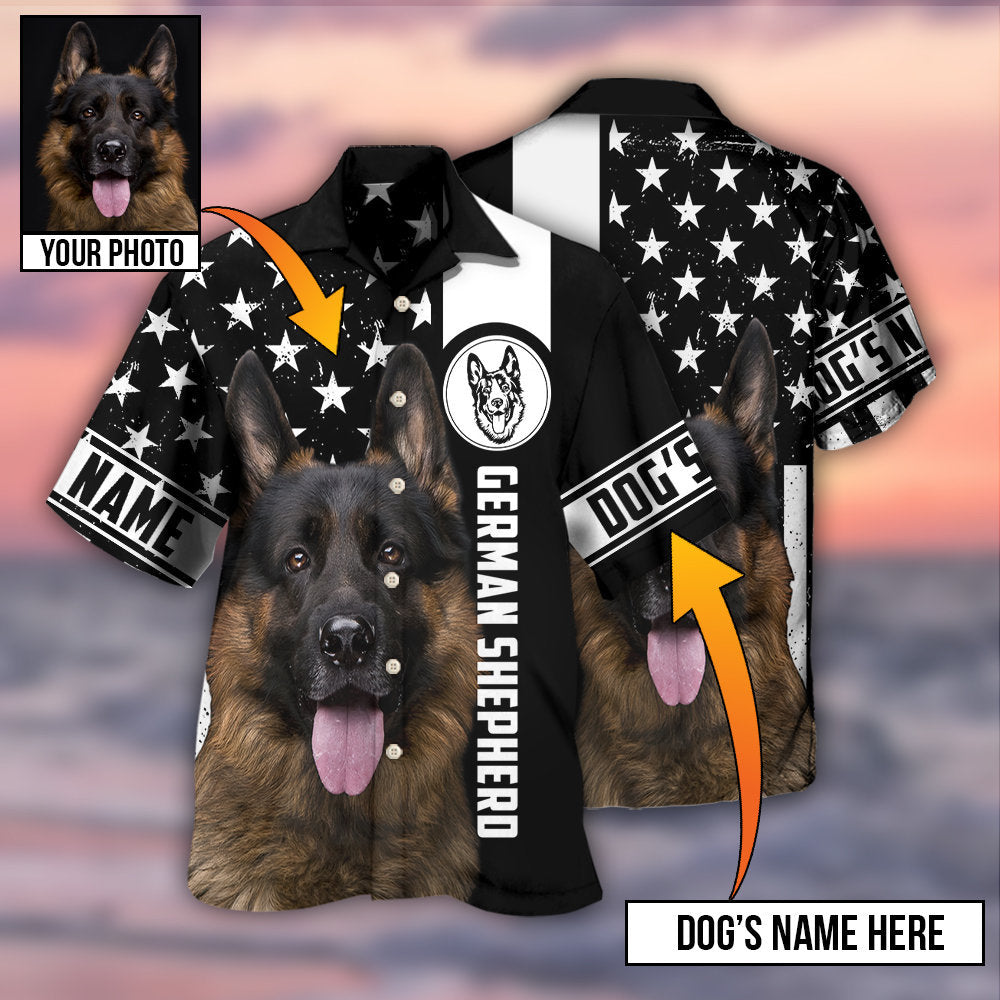 German Shepherd Strong Dog Custom Photo Personalized - Hawaiian Shirt