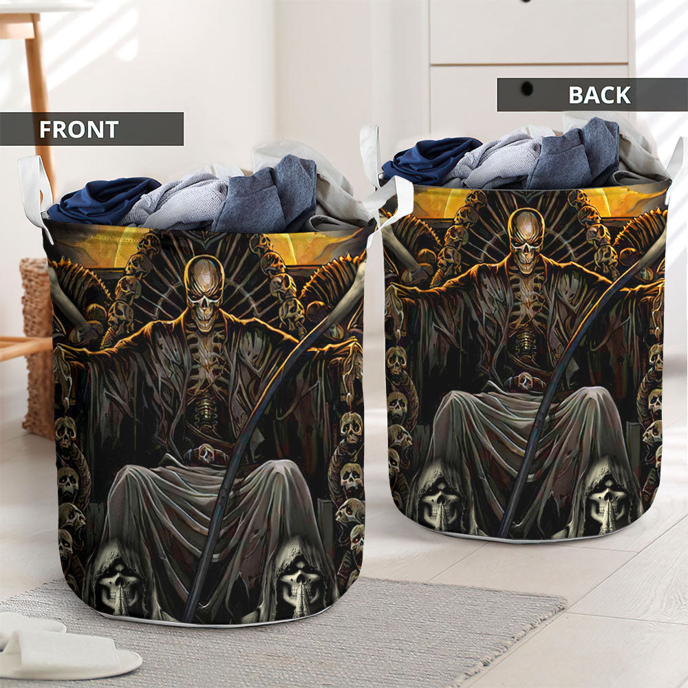 Skull Grim Reaper Dark - Laundry Basket - Owls Matrix LTD