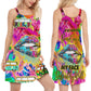 Hippie Bold Quote Style – Women's Summer Sleeveless V-Neck Camisole Dress