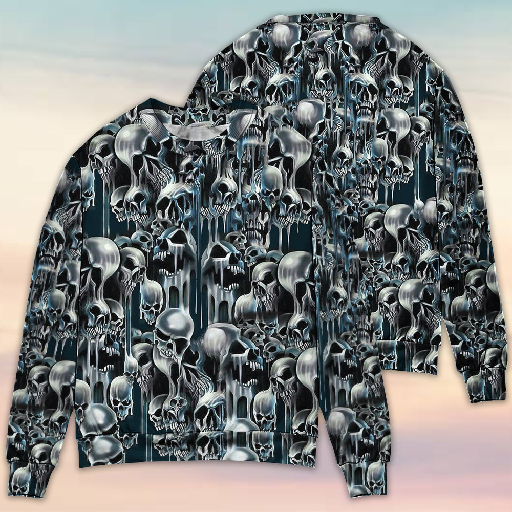 Skull Heat Energy Art Style – Sweater - Ugly Christmas Sweater