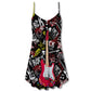 Christmas Guitar Rock Soul – Women's Summer Sleeveless V-Neck Camisole Dress