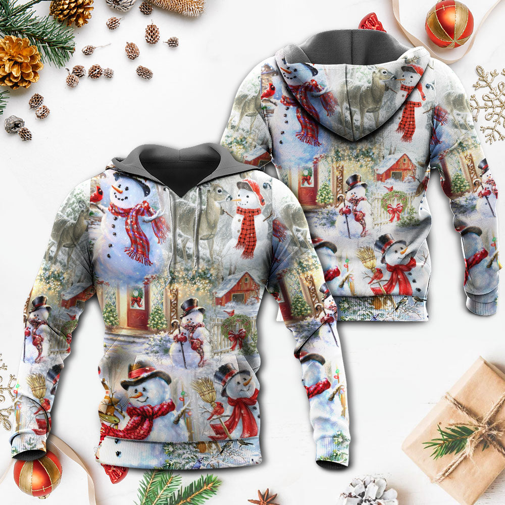 Christmas Snowman Merry Xmas - Hoodie