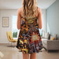 Motorcycle Skull Racing Fast – Women's Summer Sleeveless V-Neck Camisole Dress