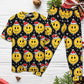 Christmas Smile Happy Face With Santa Hat - Pajamas Short Sleeve - Owls Matrix LTD